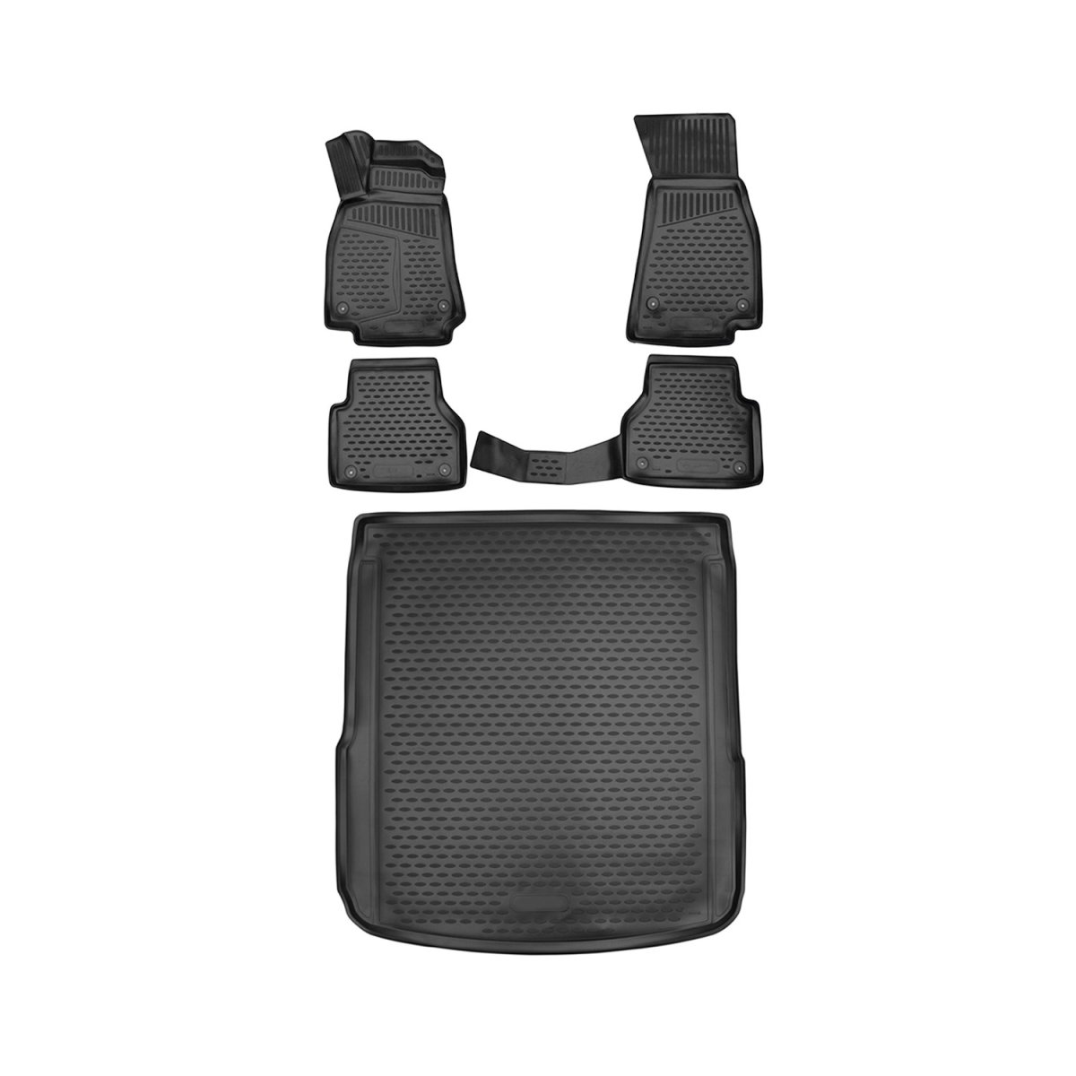 Audi A6 Floor-Trunk Mats - Omac - 3D - Black - '18-'24